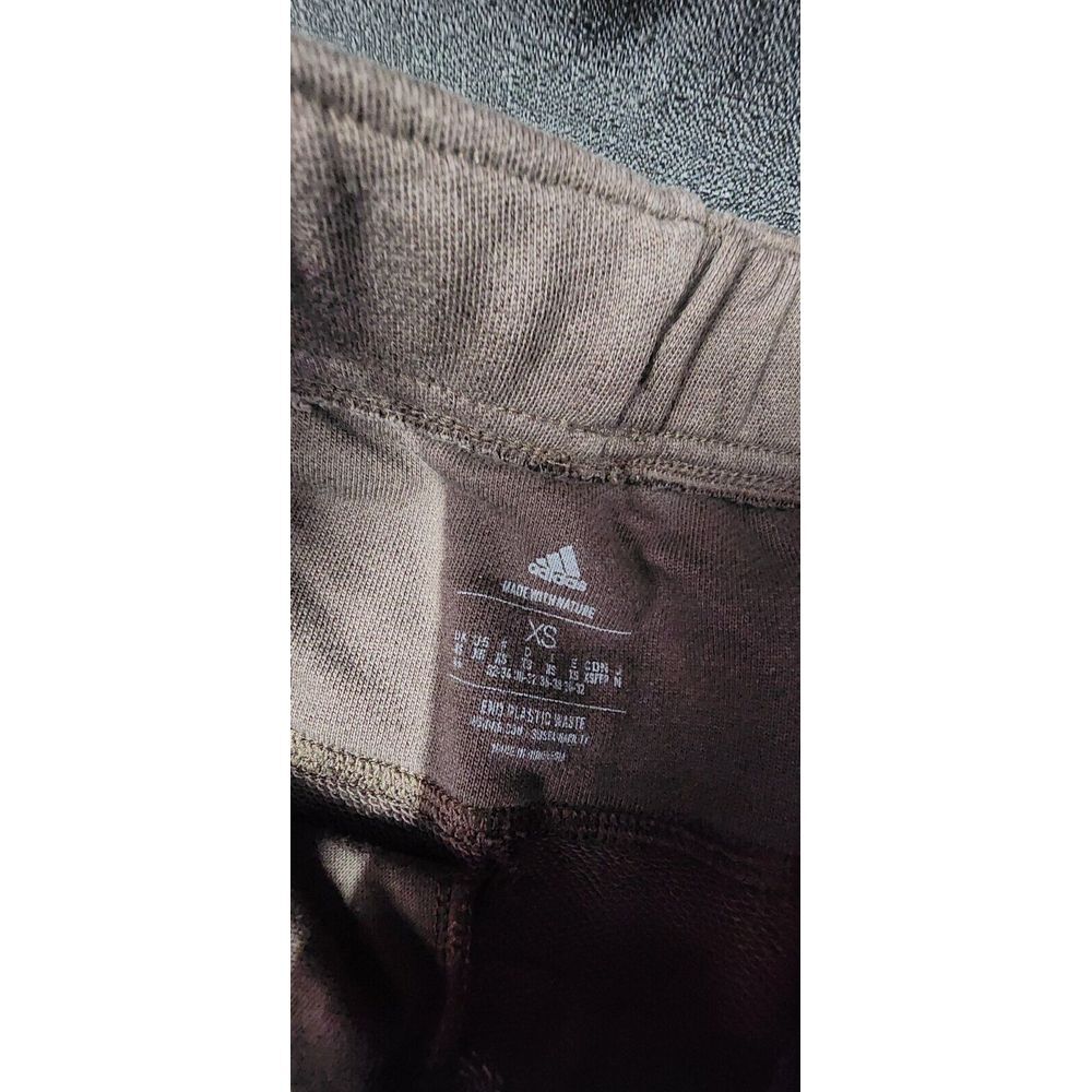 Adidas Women's Brown Slim Long Joggers Size XS Logo Drawstring Lightweight EUC - Picture 6 of 10